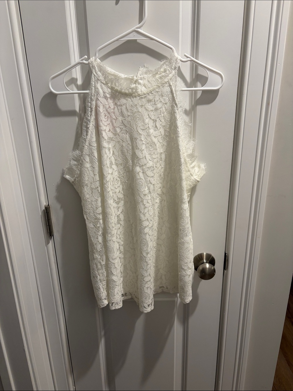 NWT White Lace Halter Neck Blouse
